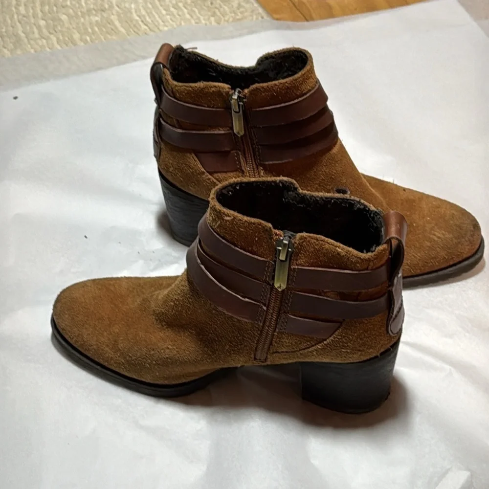 Sam Edelman‎ Hannah brown suede ankle boots Sz 6 1/2